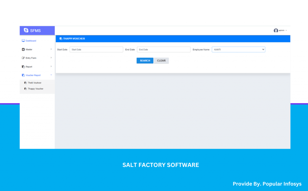 Thappy Voucher Salt Factory Software