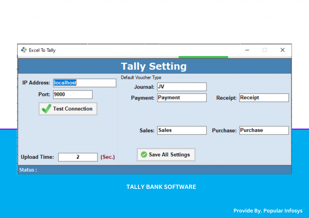 3-Tally Settings for Excel to Tally Software