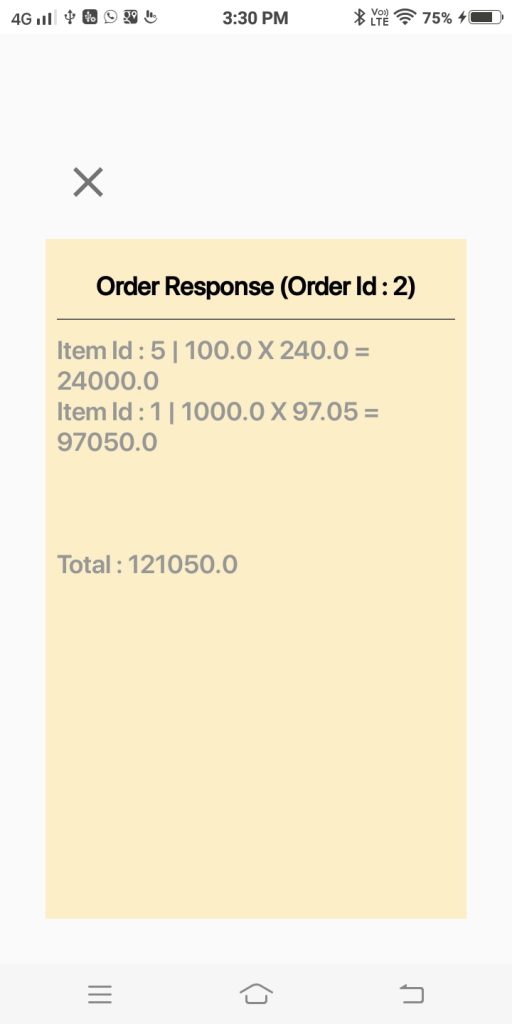 Order Response
