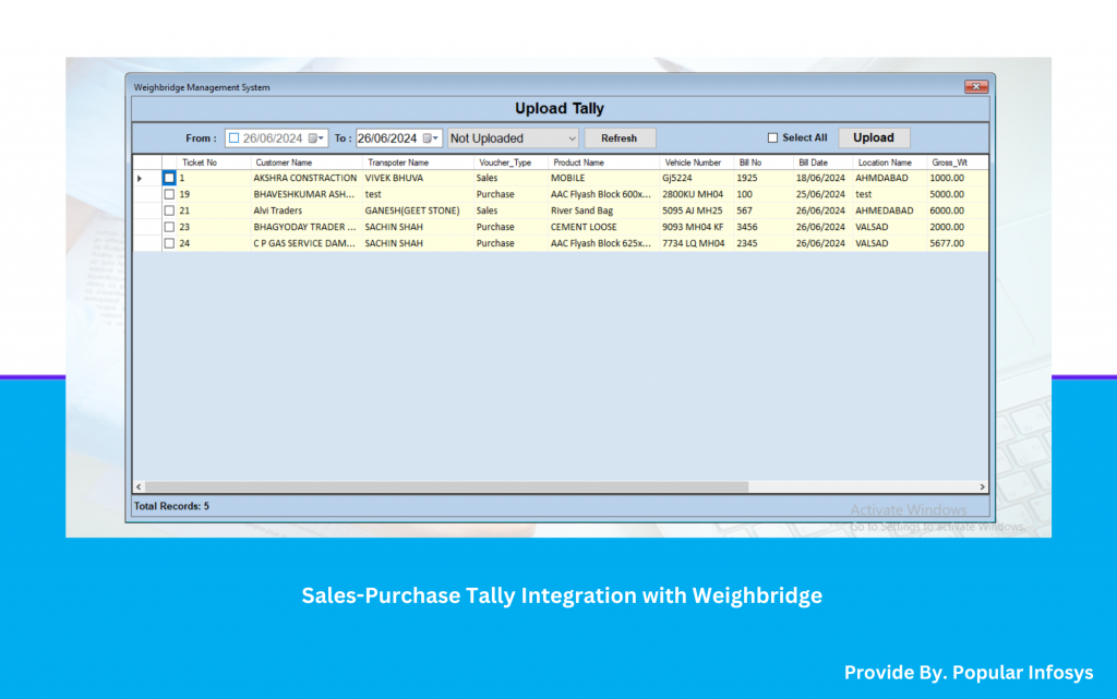 Sales Purchase Tally Integration in Ahmedabad