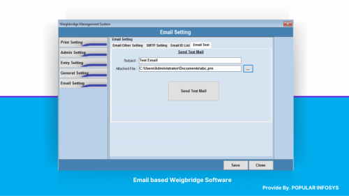 Email based weighbridge software